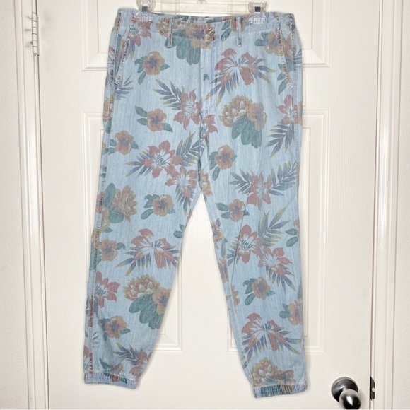 MOTHER Denim No Zip Misfit Floral Pants Fresh Cut NWT - Picture 3 of 15